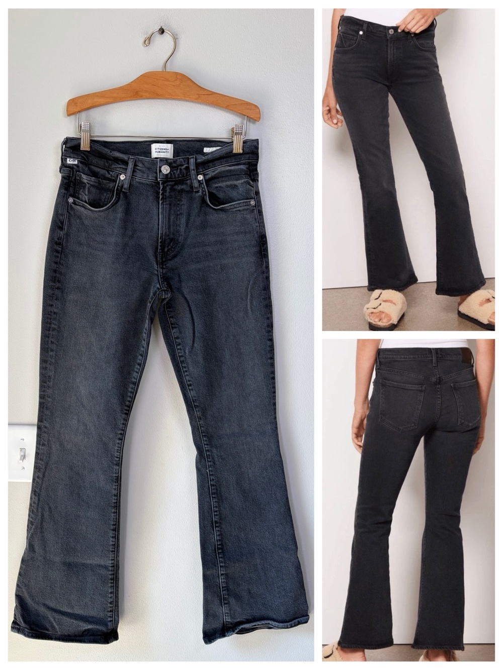Citizens of Humanity Emannuelle Slim
Bootcut Jeans Faded Black Stretch